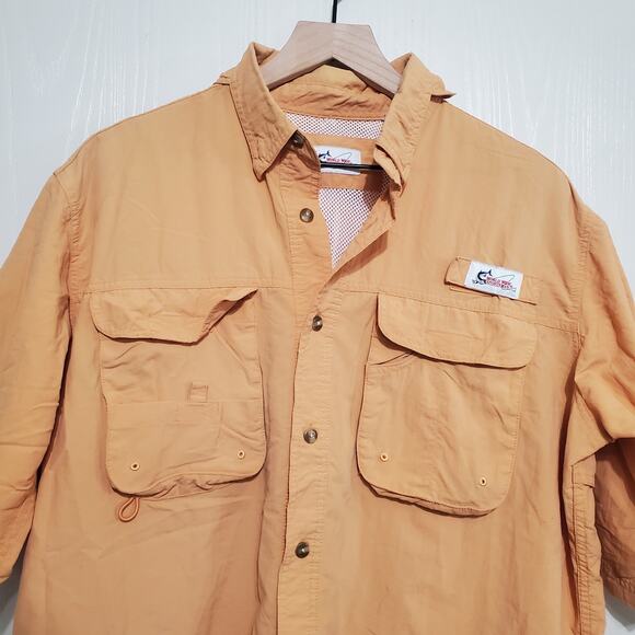 World Wide Sportsman Fishing Shirt Vented Button Down Outdoor Short Sleeve Large - Picture 5 of 6
